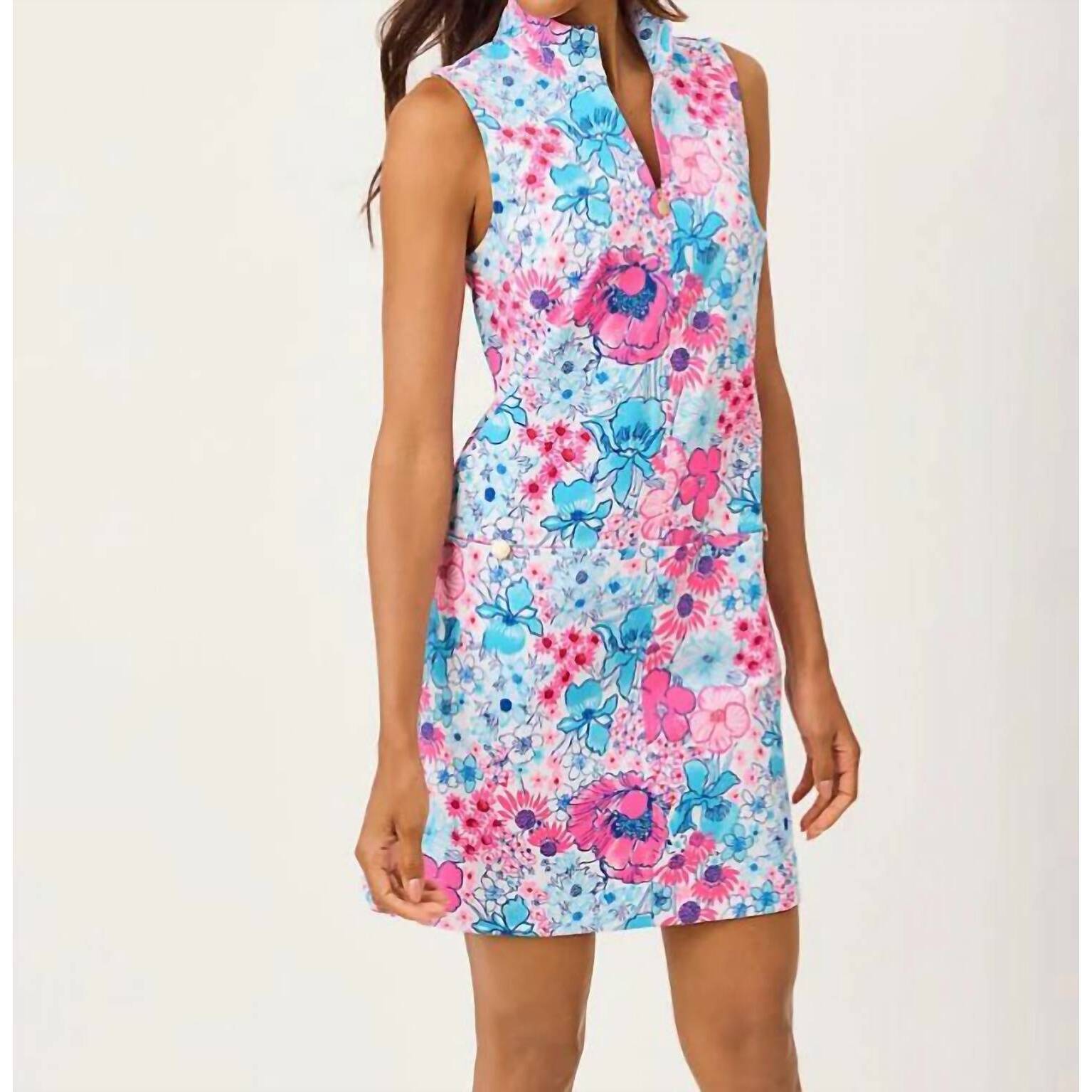 New Lilly Pulitzer Rosee Sleeveless Mini Dress In In All Her Glory